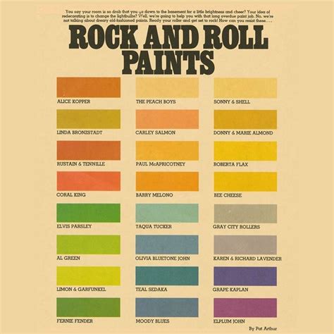 Rock And Roll Paint Colours Rock And Roll What Colors Represent Palette