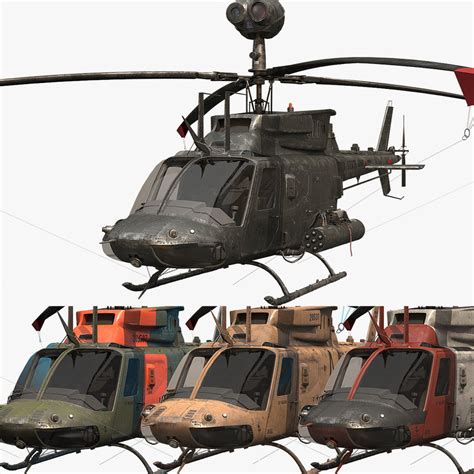 3D cockpit oh-58d helicopter - TurboSquid 1386964