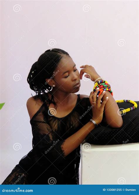 Beautiful Dark Skin Lingerie Teen Model Stock Image Image Of Africanart Eyes