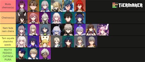 Tier List De Como Eu Imagino O Cheiro De Cada Personagem Honkai Star