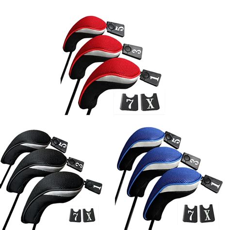 3Pcs/Set Club Heads Cover Soft Wood Golf Club Driver Headcovers ...