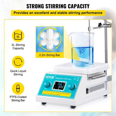 Mua Vevor Magnetic Stirrer Hot Plate Ml Stirring Capacity Max F Heating Hotplate