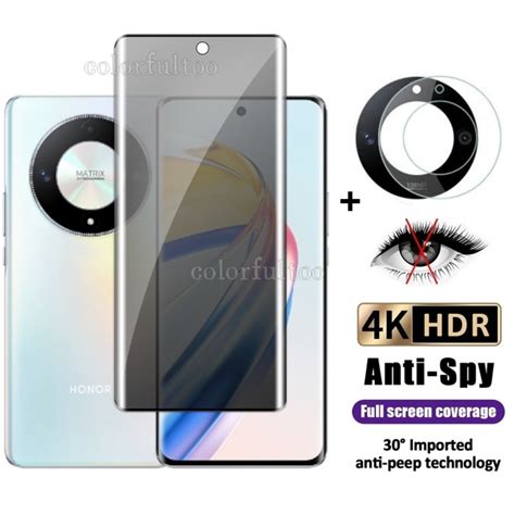 Honor X9c 5g Private Tempered Glass Anti Spy Full Cover Screen Protector Anti Peek Privacy Film