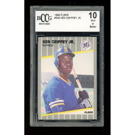 Ken Griffey Jr 1989 Fleer 548 RC BCCG 10 Pristine Auction