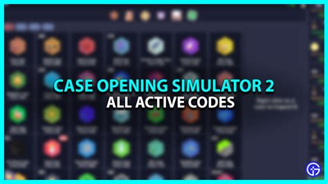 Tous Les Codes Roblox Case Opening Simulator 2 Avril 2023