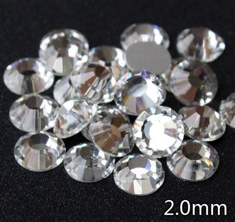 Strass Glass Beads Pcs Lot Mm Clear Crystal Flatback Nailart