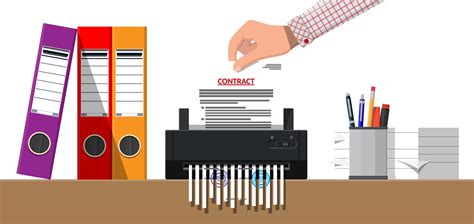 Hand Putting Contract Paper In Shredder Machine Png