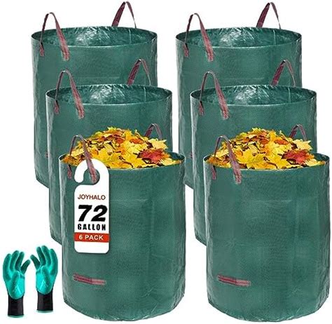 Amazon Joyhalo Reusable Yard Waste Bags 72 Gallon Lawn And Leaf