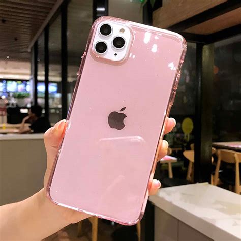 IPhone 12 Pro Max Pink Clear Transparent Case Cover | Etsy