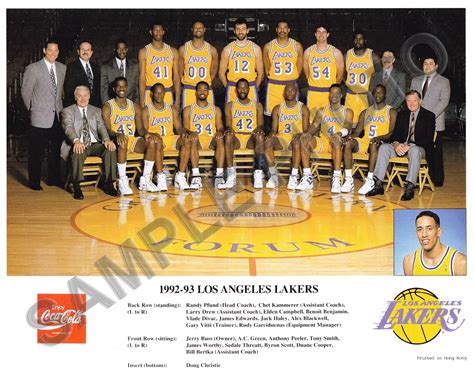 Los Angeles Lakers Line Up