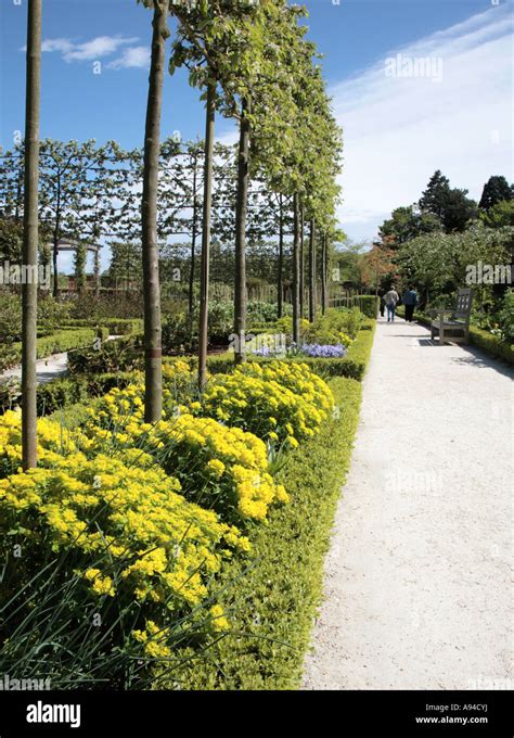 alnwick castle gardens northumberland   stock photo alamy