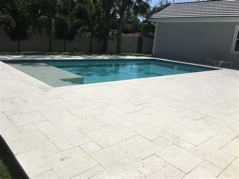 Travertine Pavers Around The Pool All You Need To Know Js Brick Pavers