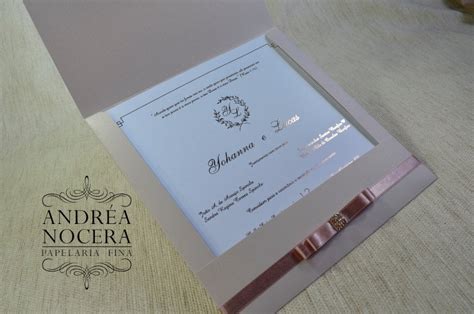 Convite De Casamento Nude Impress O Em Ros Gold Atelier Andrea Nocera