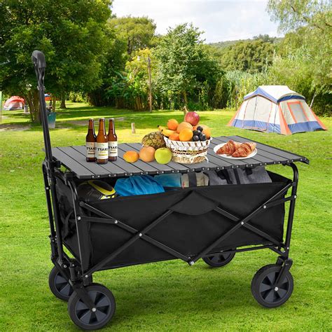 fdw collapsible wagon garden cart folding table wayfair