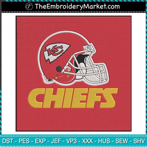 Logo Chiefs Embroidery Designs File, Kansas City Chiefs Machine ...