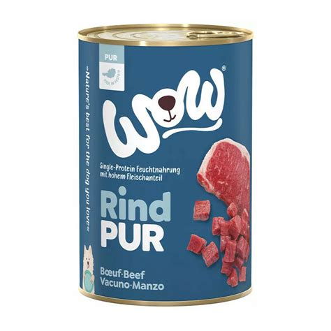 WOW Rind Pur - Monobiałkowa karma dla psów z wołowiną, 400g dla psów