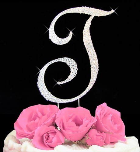 Amazon Completely Covered Swarovski Crystal Monogram Wedding Cake