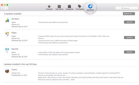 how to update an app on macbook pro