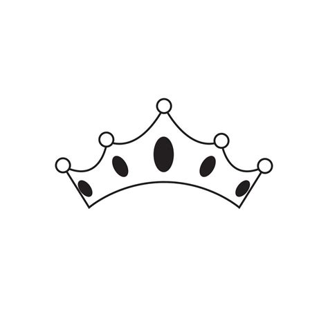 prince king queen crown outline icon design vector  vector art