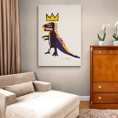 Jean Michel Basquiat Dinosaur Canvas Jean Michel Basquiat Dinosaur Wall