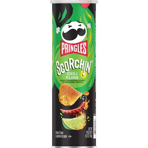 Pringles Scorchin Hot Chili Lime Potato Crisps India Ubuy