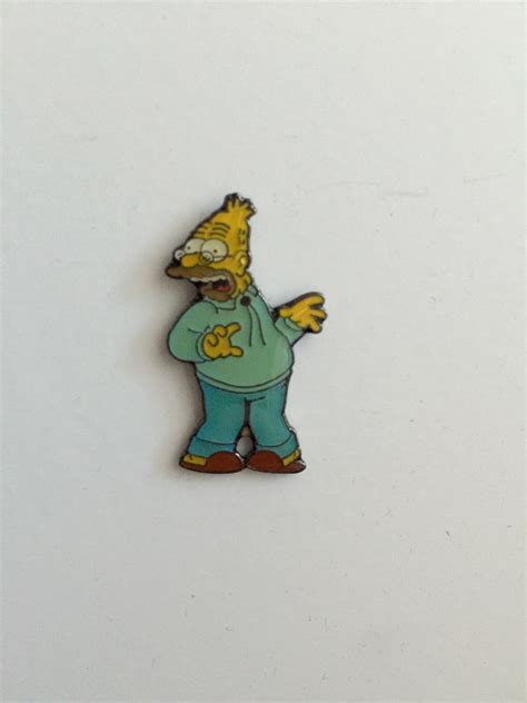 The Simpsons Enamel Pin Grandpa By Spookymulders On Etsy Listing247915197