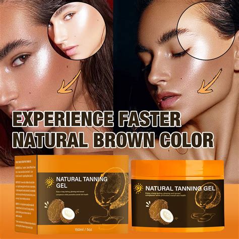 Mens Face Moisturizer 2024 New Intensive Tanning Gel Natural Tanning Accelerator Gel Brown