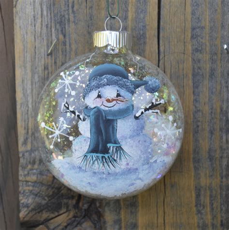 Painted And Personalized Snowman Ornament Etsy