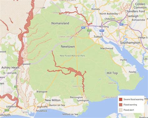 Flood Warnings And Alerts For Blackwater River Brockenhurst Boldre