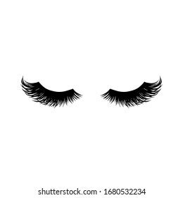 Long Black Lashes Vector Illustration Beautiful Stock Vector (Royalty ...