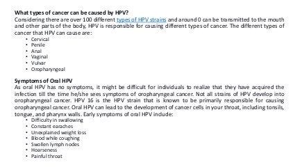 Mouth And Throat Cancer HPV Transmission During Oral Sex Pptx