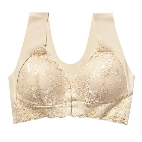 Iroinnid Women S Push Up Bras Solid Lace Bralette Plus Size Vest Crop Wireless Lingerie Deep V
