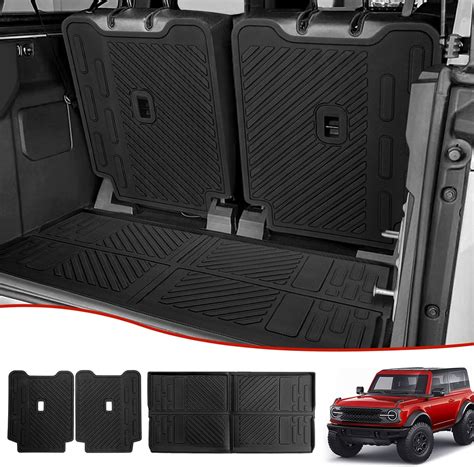 Ousuwo Cargo Liner Fit Ford Bronco Cargo Mat Door Tpe Rear