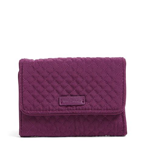 Vera Bradley Iconic Rfid Riley Compact Wallet In Purple Lyst