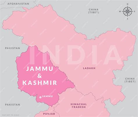 Premium Vector | State of jammu and kashmir india with capital city