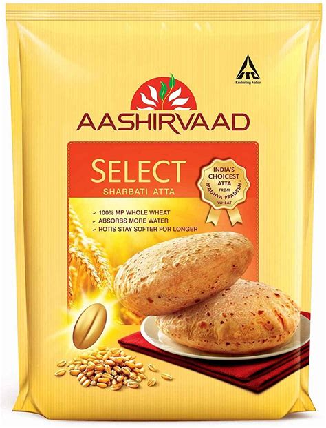 Buy Aashirvaad Select Sharbati 100 Whole Wheat Atta 5 Kg India Cash