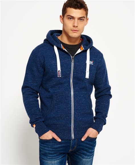 Superdry Orange Label Zip Hoodie Mens Hoodies