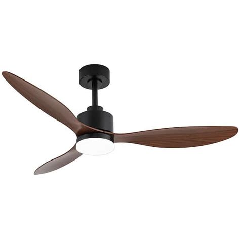 Breezary Sawyer 52 In Integrated LED Indoor Black Ceiling Fans With