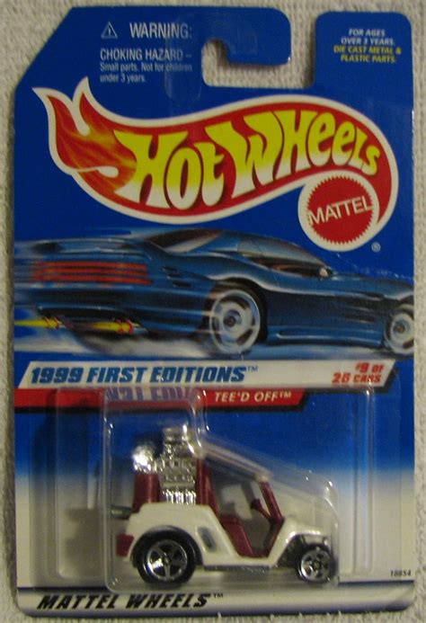 Amazon Hot Wheels First Editions Tee D Off Scale WHITE W Burgundy Toys Games