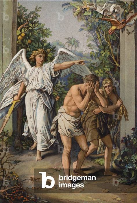 Image Of Banishment Of Adam And Eve From The Garden Of Eden By English