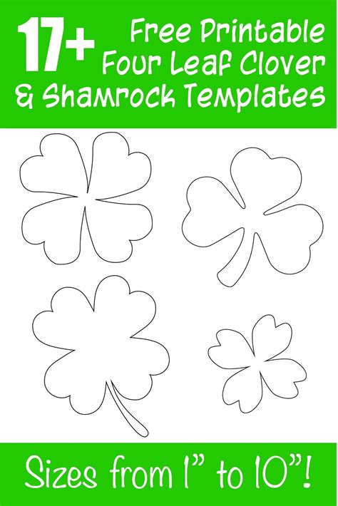 4 Leaf Clover Template Printable Printable Word Searches