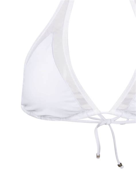 Amir Slama Sheer Panels Triangle Bikini In White ModeSens