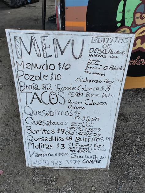 Menu At Los Abuelos Restaurant Riverside