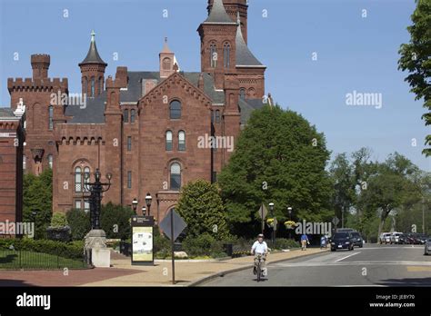 In The Background The Building Of The Smithsonian Institution Hi Res