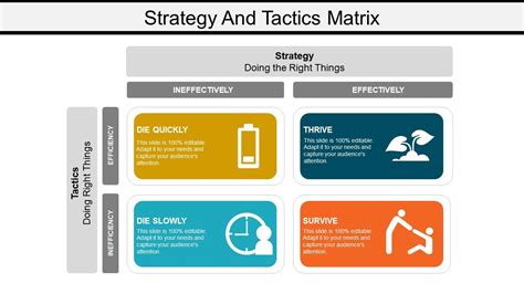 Strategy And Tactics Matrix | Graphics Presentation | Background for ...