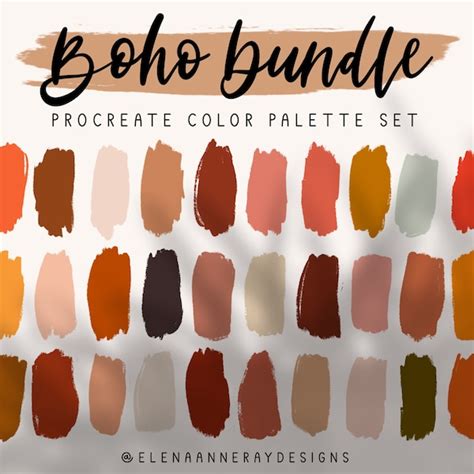 Boho Color Palette Etsy