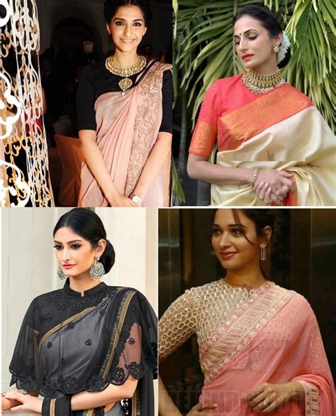 High Neck Saree Jacket Designs