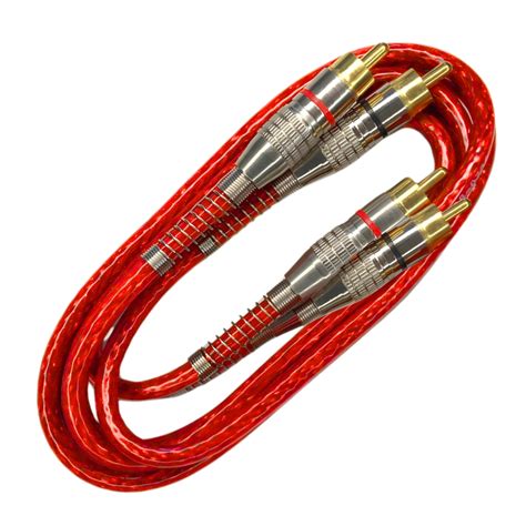 Cabos Blindados Para Som - Cabo Rca Blindado 1 Metro 5mm Plug Conector Metal Para Som Automotivo ...