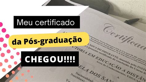 Certificado Pós graduação Faveni Unifaveni Certificado Digital