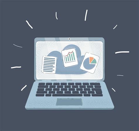 Ordinateur Portable Informatique En Nuage Devant Un Nuage Virtuel